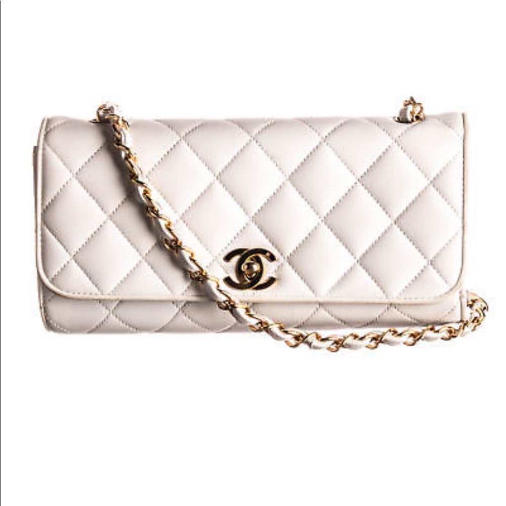CHANEL QUILTED LAMBSKIN BARREL FLAP BAG